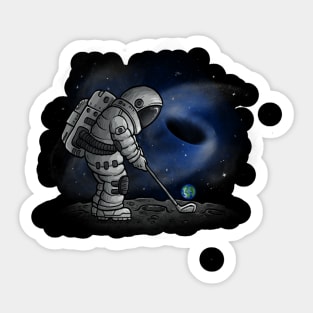 Space Golf Sticker